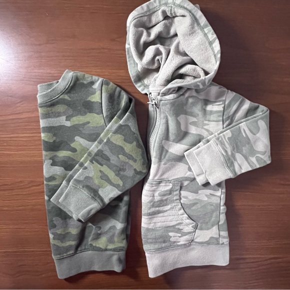 Art Class Kids Faded Camouflage Zip-Up Sweater and Cat & Jack Pullover 3T-bundle - Picture 1 of 14